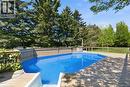 In-ground swimming pool featuring a blue liner - 26 Sideroad 18, Fergus, ON  - Outdoor With In Ground Pool With Backyard 