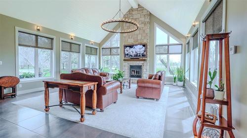 317 Pth 52 Highway W, Steinbach, MB - Indoor With Fireplace