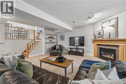 39 Liam Drive, Ancaster, ON - Indoor Photo Showing Living Room With Fireplace