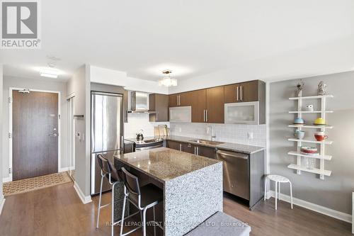 606 - 1 Michael Power Place, Toronto, ON - Indoor Photo Showing Kitchen With Stainless Steel Kitchen With Upgraded Kitchen