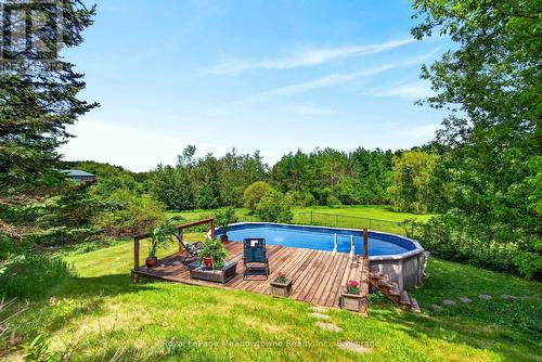 8122 Eramosa Garafraxa Townline, Centre Wellington, ON - Outdoor With Above Ground Pool With Backyard