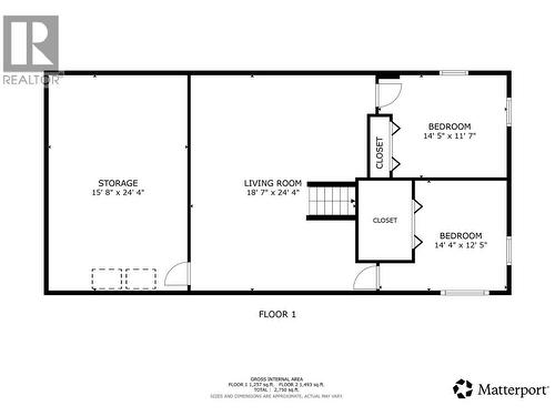 Basement Floor Plan - 272 Lumby Mabel Lake Road, Lumby, BC 