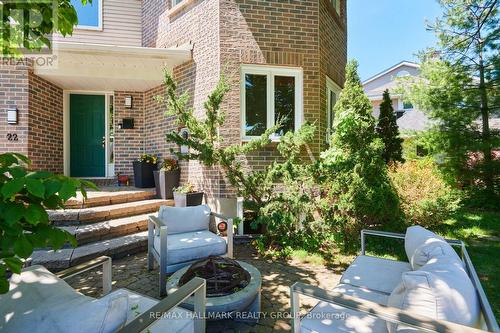 Private seating area welcomes guests at 22 Terrace - 22 Terrace Drive, Ottawa, ON 