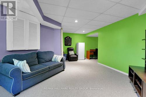 Partially finished basement with carpeting - 22 Terrace Drive, Ottawa, ON 