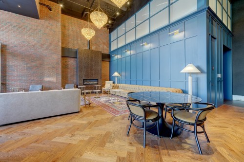 Salle communautaire - 1421-200 Rue Marie-Charles-Le Moyne, Longueuil (Le Vieux-Longueuil), QC - Indoor With Fireplace