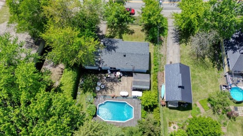 Photo aérienne - 1214 Boul. Base-De-Roc, Joliette, QC - Outdoor With Above Ground Pool