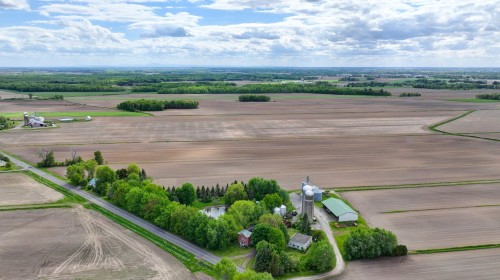 Photo aérienne - 474 Rg Double, Mont-Saint-Grégoire, QC - Outdoor With View