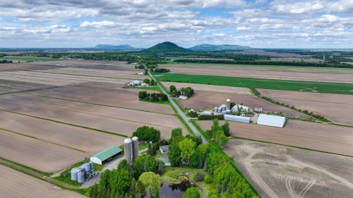 Photo aérienne - 474 Rg Double, Mont-Saint-Grégoire, QC - Outdoor With View