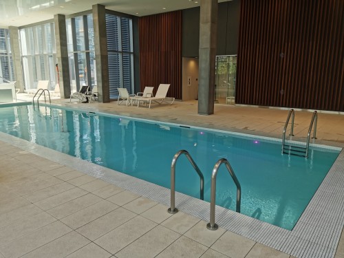 Pool - 908-1450 Boul. René-Lévesque O., Montréal (Ville-Marie), QC - Indoor Photo Showing Other Room With In Ground Pool