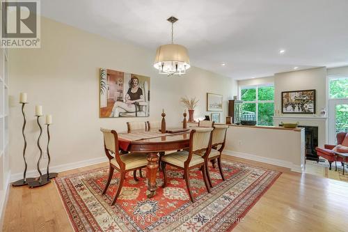 DINING ROOM OVERLOOKS LIVING ROOM - 13 Oak Park Private, Ottawa, ON - Indoor Photo Showing Dining Room
