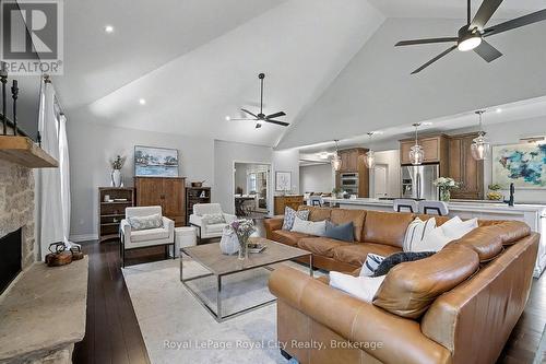 8 Zaduk Place, Guelph (Kortright East), ON - Indoor Photo Showing Living Room With Fireplace