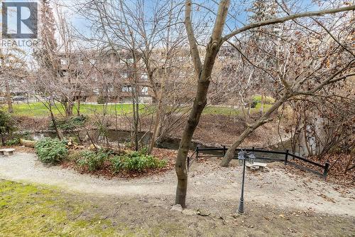 Patio overlooking Mill Creek - 1965 Pandosy Street Unit# 103, Kelowna, BC 