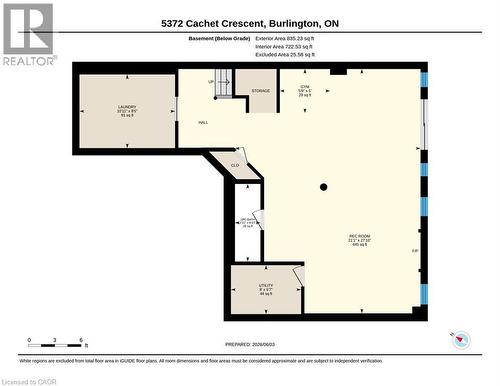 Basement - 5372 Cachet Crescent, Burlington, ON 