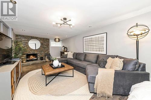 1454 Chasehurst Drive, Mississauga, ON - Indoor Photo Showing Living Room With Fireplace