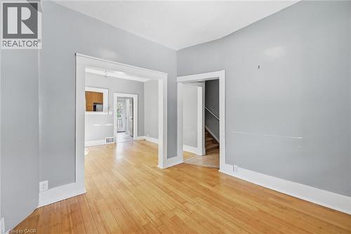 Hardwood flooring throughout the main living space - 343 Cumberland Avenue, Hamilton, ON 