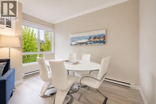 Dining room (digitally altered photos – leaves added) - 1960 Enterprise Way Unit# 412, Kelowna, BC - Indoor Photo Showing Dining Room