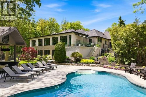 3205 Highpoint Court, Burlington, ON - Outdoor With In Ground Pool With Deck Patio Veranda