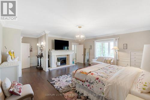 6195 Milburough Line, Burlington, ON - Indoor Photo Showing Bedroom With Fireplace