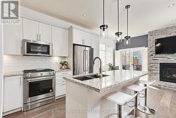 Funtional kitchen with extended island. - 