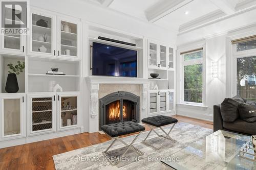35 Normandale Crescent, Toronto, ON - Indoor Photo Showing Living Room With Fireplace