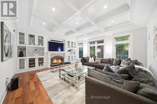 35 Normandale Crescent, Toronto, ON - Indoor Photo Showing Living Room With Fireplace