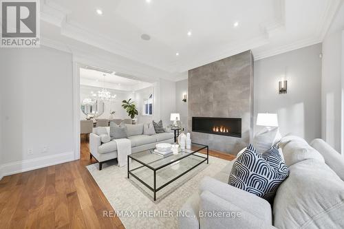 35 Normandale Crescent, Toronto, ON - Indoor Photo Showing Living Room With Fireplace