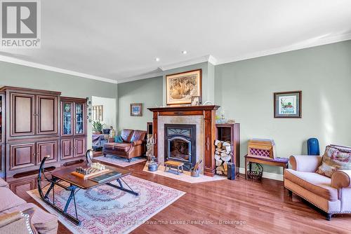 Living Room with Fireplace - 2435 Elm Tree Road, Kawartha Lakes (Fenelon), ON 
