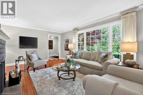 1398 Baldwin Street, Burlington, ON - Indoor Photo Showing Living Room With Fireplace