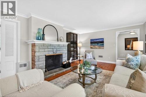 1398 Baldwin Street, Burlington, ON - Indoor Photo Showing Living Room With Fireplace
