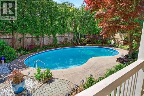 1398 Baldwin Street, Burlington, ON - Outdoor With In Ground Pool With Deck Patio Veranda With Backyard