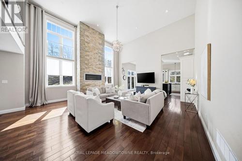 254 Main Street S, Halton Hills, ON - Indoor Photo Showing Living Room With Fireplace