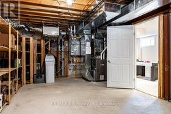 Mechanical area within unfinished basement - 
