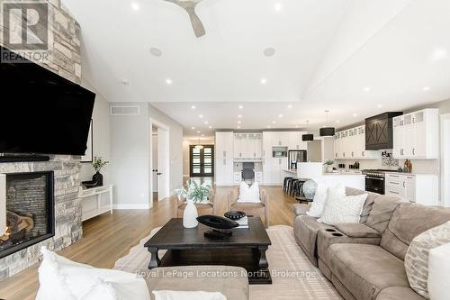 429540 8Th B Concession, Grey Highlands, ON - Indoor Photo Showing Living Room With Fireplace