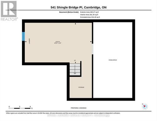 Floor Plan (Basement) - 541 Shingle Bridge Place, Cambridge, ON - Other