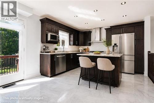 357 Parkvale Drive, Kitchener, ON - Indoor Photo Showing Kitchen With Stainless Steel Kitchen With Upgraded Kitchen