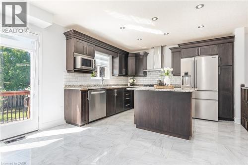 357 Parkvale Drive, Kitchener, ON - Indoor Photo Showing Kitchen With Stainless Steel Kitchen With Upgraded Kitchen