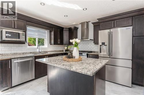 357 Parkvale Drive, Kitchener, ON - Indoor Photo Showing Kitchen With Stainless Steel Kitchen With Upgraded Kitchen