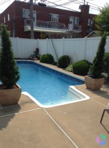 Courtyard - 6845 Rue Louis-Dupire, Montréal (Mercier/Hochelaga-Maisonneuve), QC - Outdoor With In Ground Pool