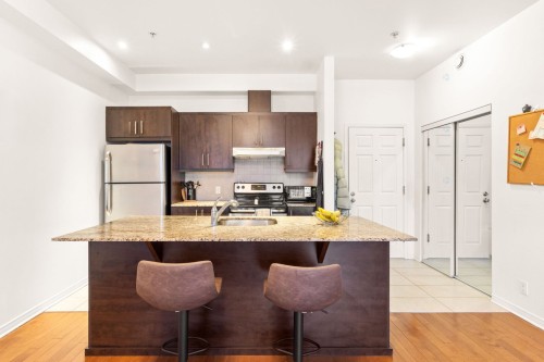 Cuisine - 307-355 Rue Hurteau, Dollard-Des-Ormeaux, QC - Indoor Photo Showing Kitchen With Double Sink