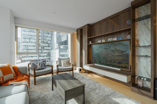 Salon - 412-1500 Boul. René-Lévesque O., Montréal (Ville-Marie), QC - Indoor Photo Showing Living Room