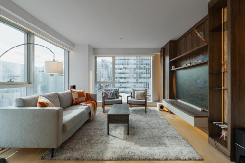 Salon - 412-1500 Boul. René-Lévesque O., Montréal (Ville-Marie), QC - Indoor Photo Showing Living Room