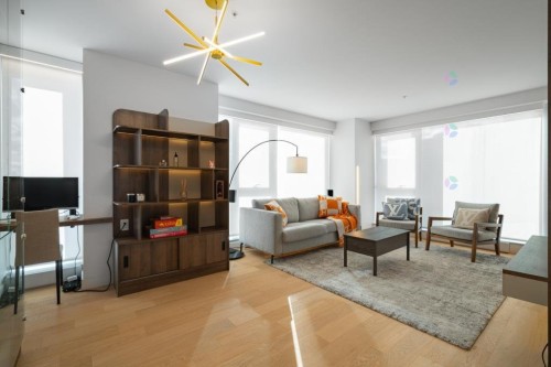Salle à manger - 412-1500 Boul. René-Lévesque O., Montréal (Ville-Marie), QC - Indoor Photo Showing Living Room