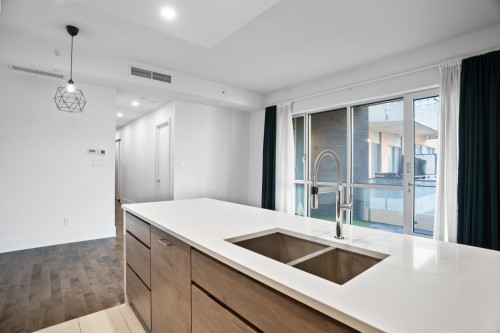 Overall view - 704-1025 Rue De La Commune E., Montréal (Ville-Marie), QC - Indoor Photo Showing Kitchen With Double Sink