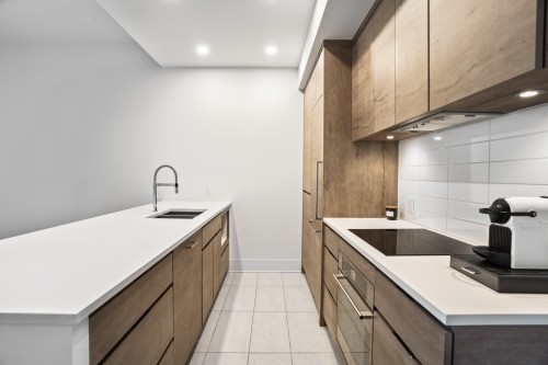 Kitchen - 704-1025 Rue De La Commune E., Montréal (Ville-Marie), QC - Indoor Photo Showing Kitchen With Double Sink