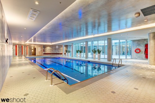 Piscine - 316-4959 Rue Jean-Talon O., Montréal (Côte-Des-Neiges/Notre-Dame-De-Grâce), QC - Indoor Photo Showing Other Room With In Ground Pool