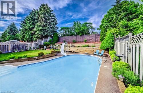 48 Lennox Crescent, Kitchener, ON - Outdoor With In Ground Pool With Deck Patio Veranda