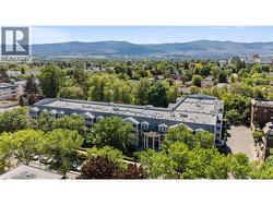 drone overview of the Colonial building and area - 