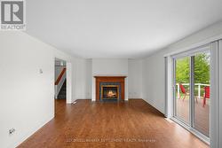 Propane gas fireplace in main level family room - 