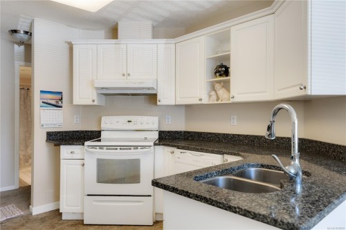 #207-245 First St, Duncan, BC - Indoor Photo Showing Kitchen With Double Sink