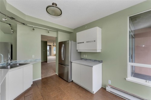 #1004-1020 View St, Victoria, BC - Indoor Photo Showing Kitchen With Double Sink